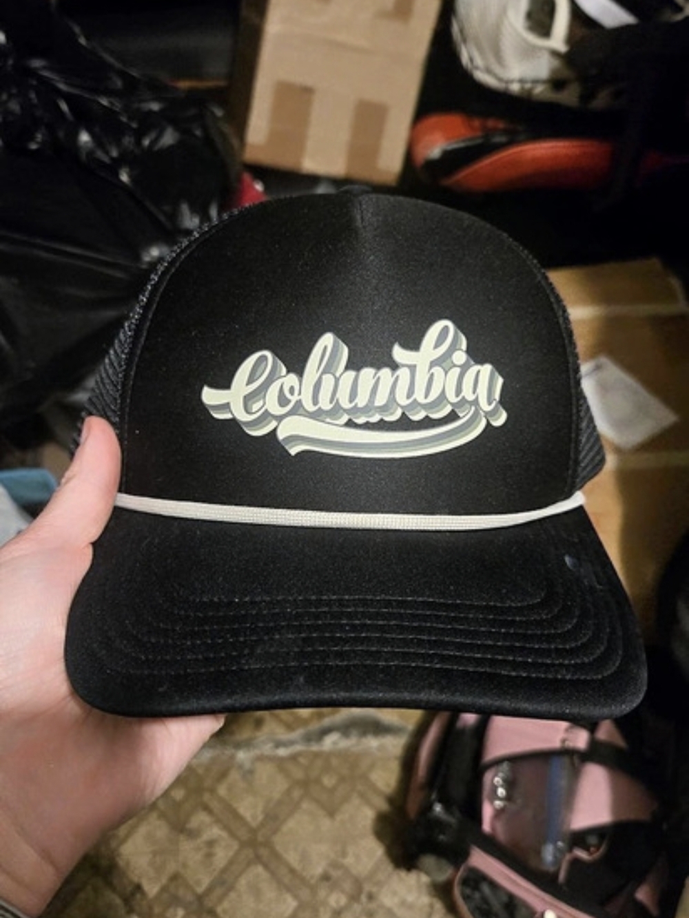 Columbia PFG Mesh Ball Cap Black Like New